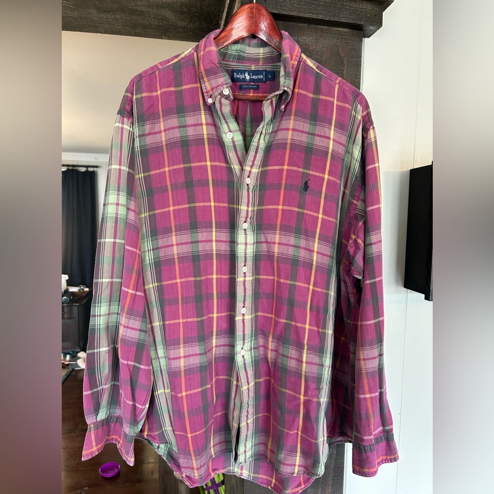 Ralph Lauren vintage plaid long sleeved shirt